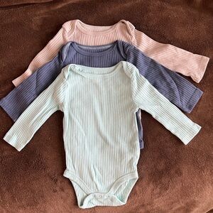 3 cloud island long sleeve onesies